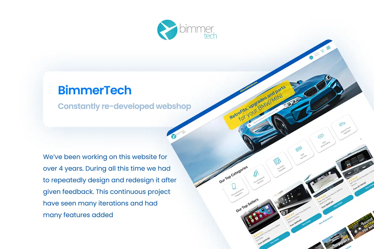 Screen of a BimmerTech website