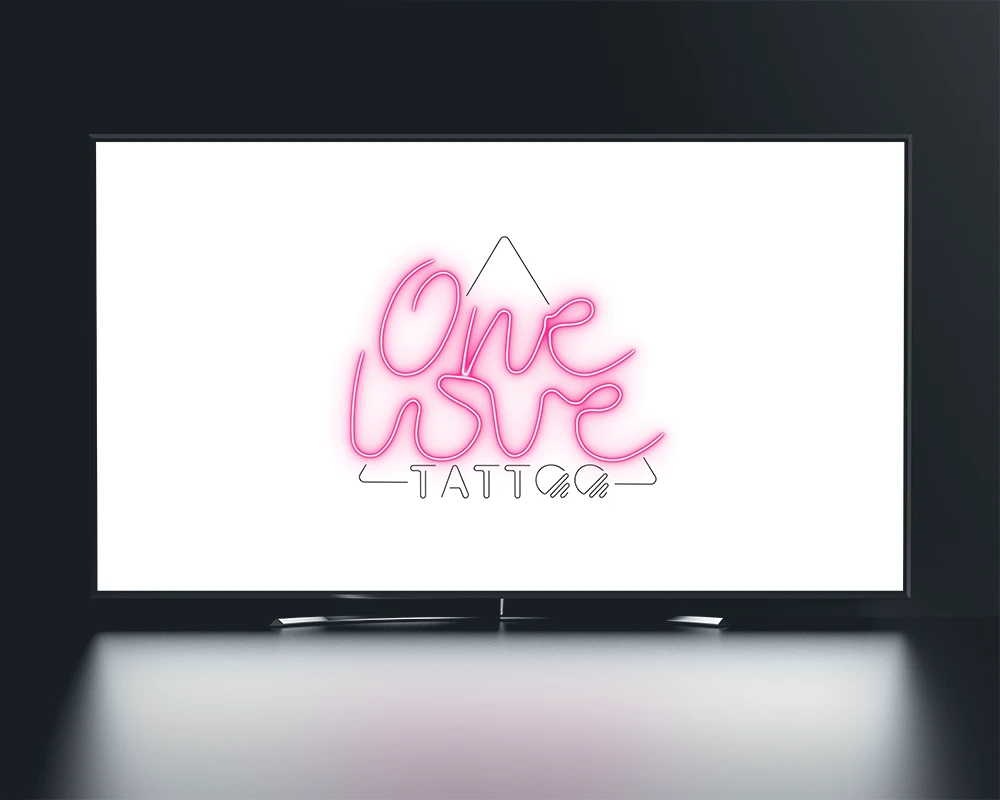 TV with a One Love Tattoo logo