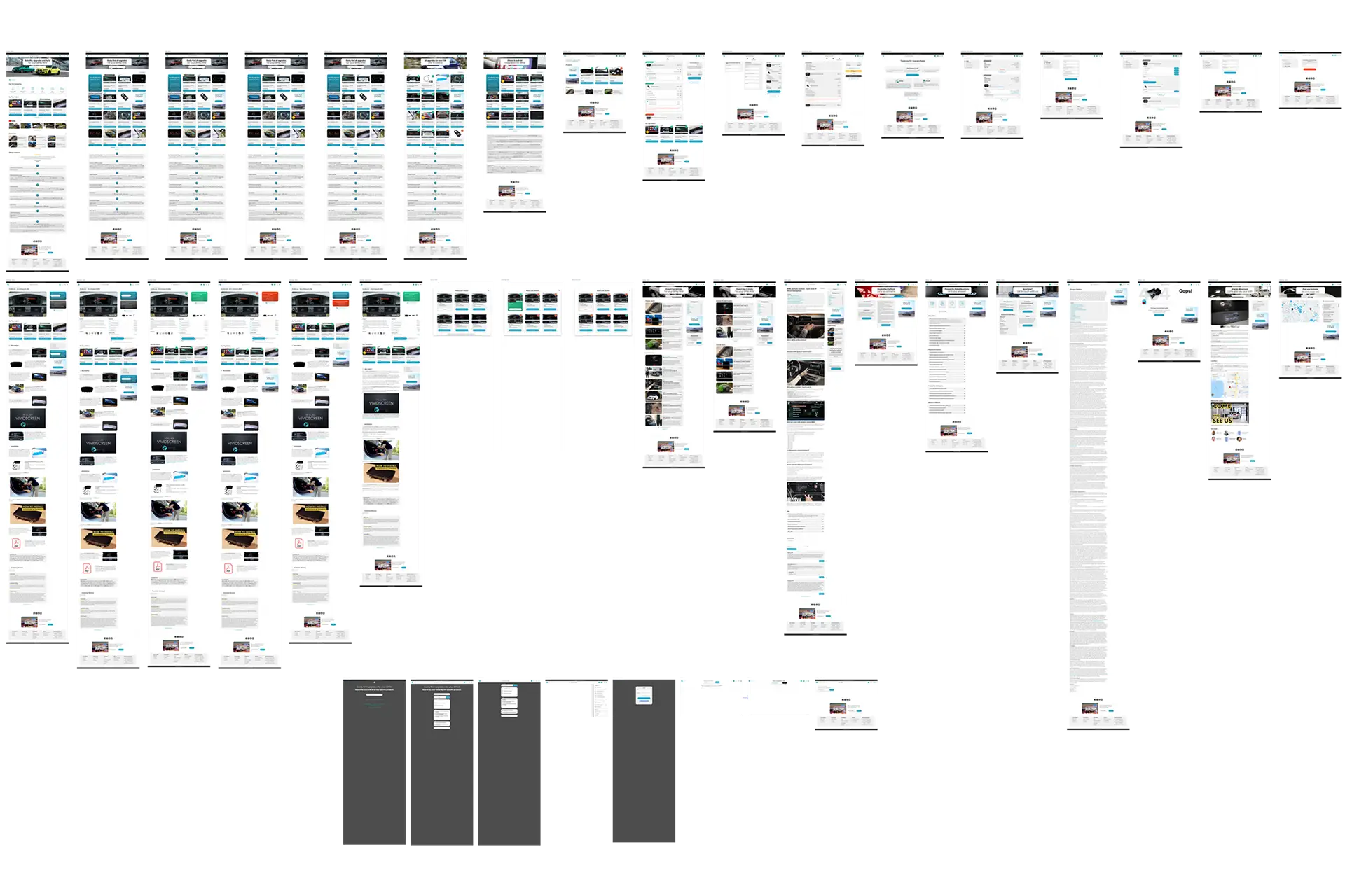 desktop wireframes